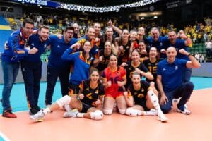 Echipa Romaniei si bucuria medaliei de bronz la Golden League