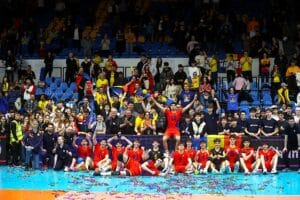 „Un sentiment de nedescris” – Tricolorii U18, despre calificarea trăită pe teren - Eurovolley 2026 1 - FRVolei Nationala Romaniei si fanii