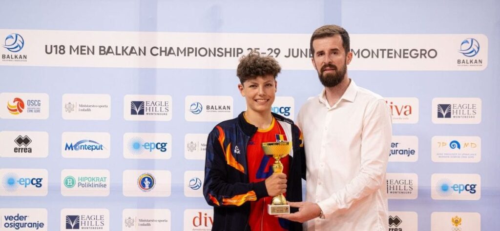 Valeriu Verciuc a fost desemnat cel mai bun libero Campionat Balcanic U18
