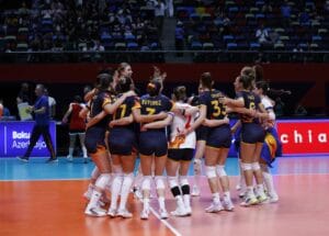 România a încheiat EuroVolley 2026 cu o victorie. Tricolorele, foarte aproape de calificarea în optimi 1 - FRVolei Bucuria victoriei la Eurovolley 2026