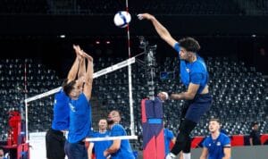 România debutează miercuri la EuroVolley 2026. Tricolorii, din nou printre cei mai buni ai Europei 1 - FRVolei Daniel Chitigoi in atac