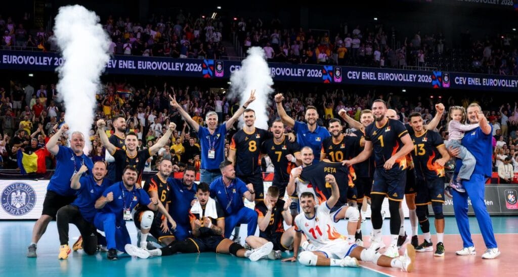 Naționala României și bucuria calificării în optimile de finală ele EuroVolley